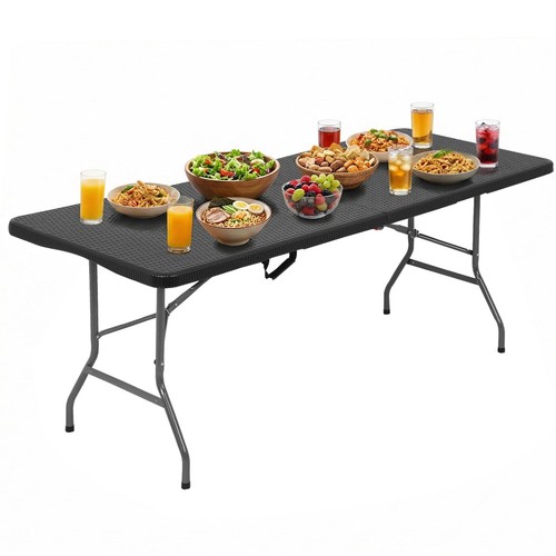 Fdw 6ft plastic folding table - 6ft,