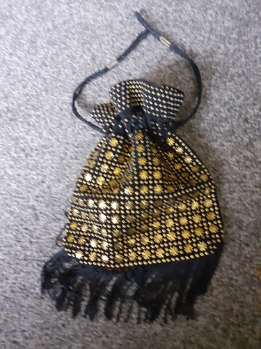 Vintage pull string - pull, black/gold