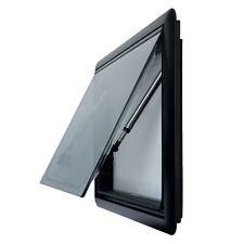 Flat hinged 600x350mm Camper Window for Van, Caravan, Horsebox Conversion Return