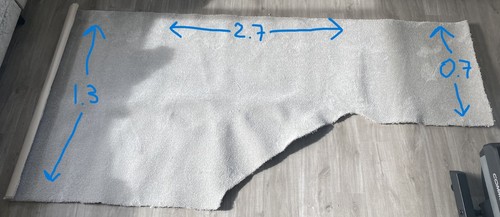 Carpet off cut grey - off, x