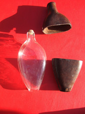 Antique  Glass Leather Bound