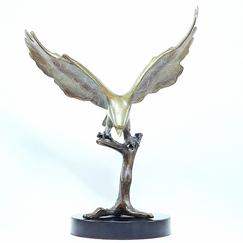 Bronze eagle sculture lost wax - sculture,