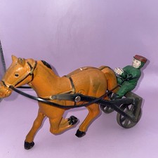 Cast Iron Racing Horse Drawn