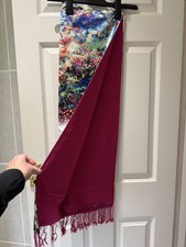 Chinese Silk Floral Fringed