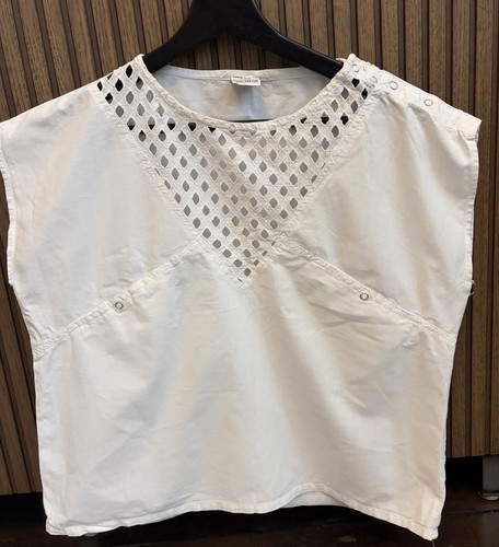 Lattice white cotton - white, tunic