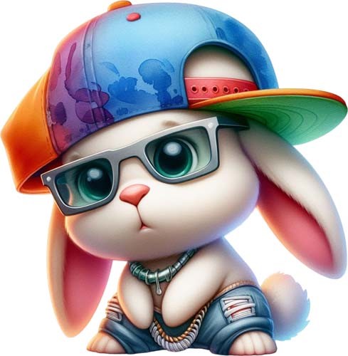 Easter hip hop bunny rabbit - easter,