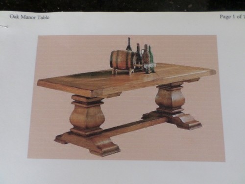 Refectory dining room table - dining,