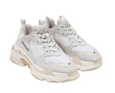 Balenciaga Triple S Sneaker Men Size 8 UK Authentic With Damaged Box White/Tan