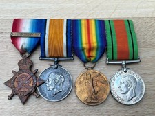 WWI/WWII Mons Star Medal Group of 4 To C.T.Richardson The Queens Regiment