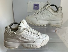 Fila Disruptor Women’s White Chunky Trainers & Logo UK Size 5