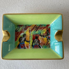 Hermes Paris Ashtray African Hunting Plate Dish Porcelain Mini Tray Cigar No box