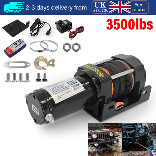 12v 3500lbs electric winch - 3500lbs,