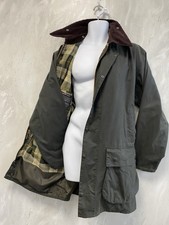 Barbour Border Green Waxed Mid