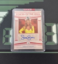 Sarah Schreiber Voices Of The Ring Autograph Card - WWE Panini Chronicles 2023
