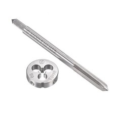 M4 x 0.5mm Metric Tap and Die Set HSS Machine Thread Tap with Round Die