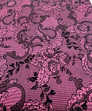 Hot Pink Floral Embossed