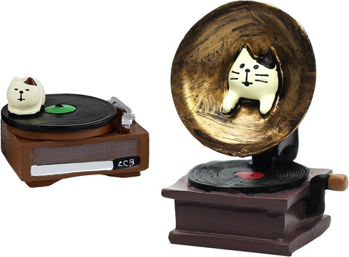 Raqwi cat vintage phonograph - cat,