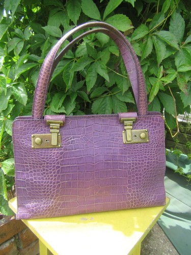 Hobbs purple handbag - hobbs, croc