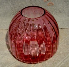 Vintage Cranberry Oil Lamp