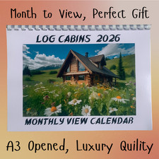 Log Cabins 2026 wall calendar