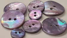 Blue mother pearl buttons - mother, of