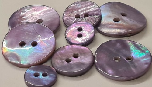 Blue mother pearl buttons - of,