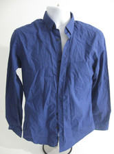 NIGEL HALL SHIRTING MENS BLUE SPOTTED LONGSLEEVE SHIRT SIZE 15.5"