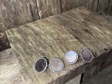 Vintage Antique Krementz Stag Mother Of Pearl Cufflinks