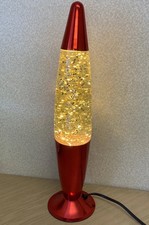 Glitter Lamp, Yellow and Red 