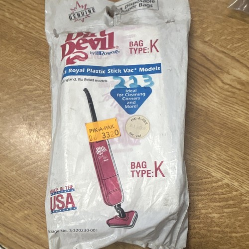 Dirt devil type paper - type, bags