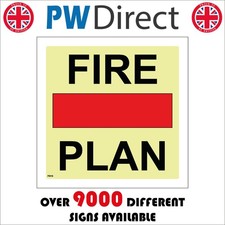SIGN Fire Plan In Case Of