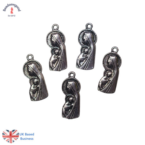 Antique silver the virgin - 10,