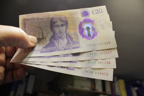 Pound notes 20 - 20, plastic