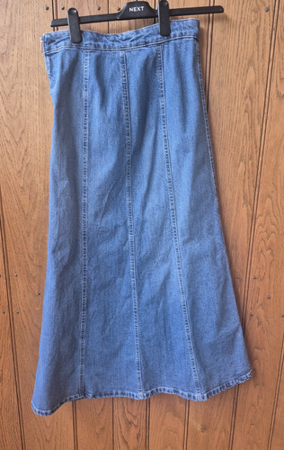 Denim maxi skirt medium - m&s,