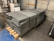 100 x Grey Carpet Tiles 50x50cm (25m2) Heavy Duty Commercial Grade (Shed/Garage)
