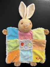 Kaloo 123 Patchwork Square Bunny Rabbit Comfort Puppet Comforter DouDou