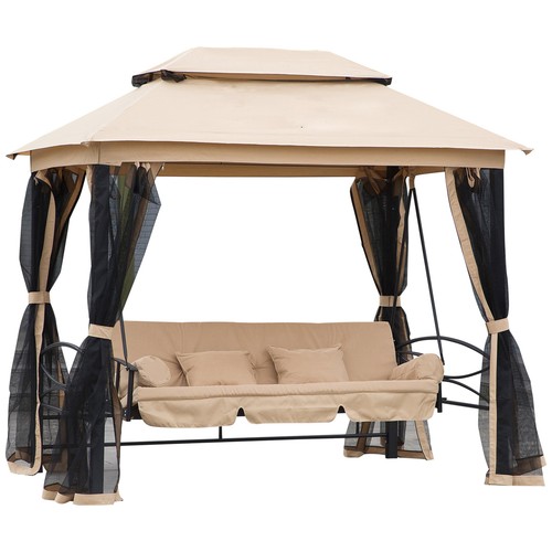 Outsunny seater swing chair - outsunny, 3