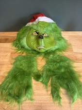 Full Head Latex Mask Gloves The Grinch Wig And Xmas Hat Monster Xmas Costume
