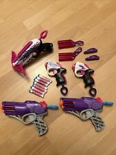Nerf Gun Rebelle Secrets & Spies Zebra Pink Crush Jolt Pistols Bundle