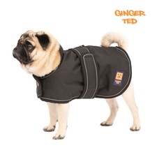 Ginger Ted Waterproof Lightweight Pug Frenchie Dog Coat - small barrel chested