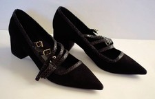 TopShop Womens Black Suede Shoes Size 7 UK Size 41 EU