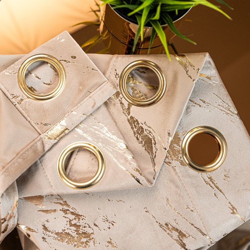 Velvet curtains marble gold - curtains,