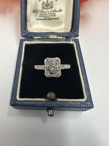 Art deco diamond - tablet, ring