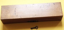 Vintage Wooden Children’s Pencil Case  - Lockable Lid, c.1950  With Contents
