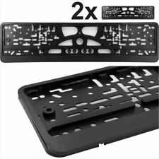 2x Black ABS Number Plate
