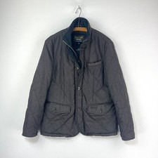 Barbour Land Rover Filey Quilted Jacket Mens Medium Grey Padded Range Rover Coat