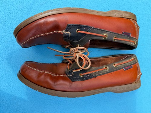 Sebago docksides tan blue - sebago, tan/blue