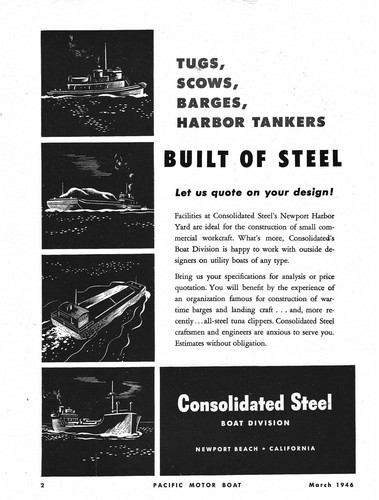 1946 consolidated steel boat - consolidated,