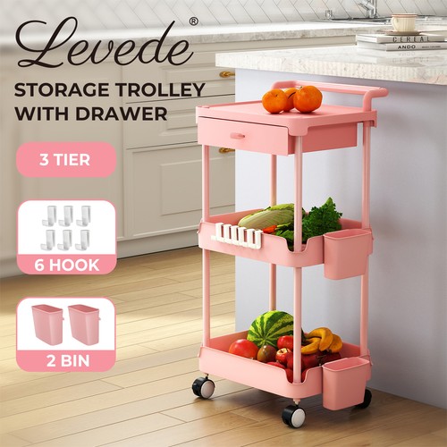 Levede metal storage trolley - storage,