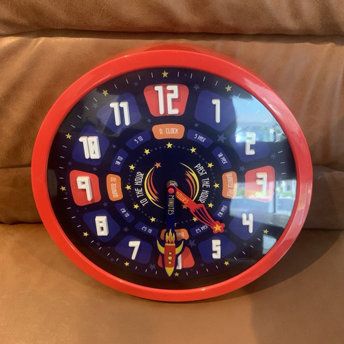 Children analogue wall clock - children's,